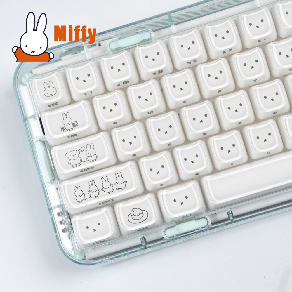 Gaming Keyboard Affordable - Teclas Kawaii Miffy: Keycaps de Coelho