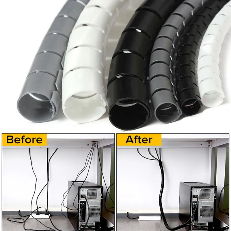 Coiled Usb Cable - Organizador de cabo espiral flexível, 1/2m,