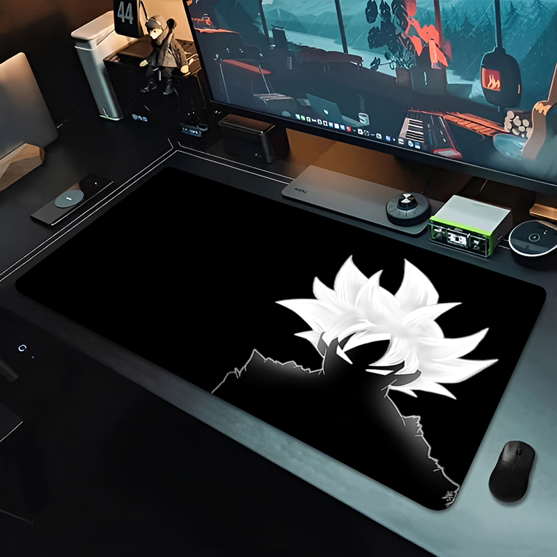 Gaming Keyboard Affordable - Mouse Pad Grande DBZ Black Anime