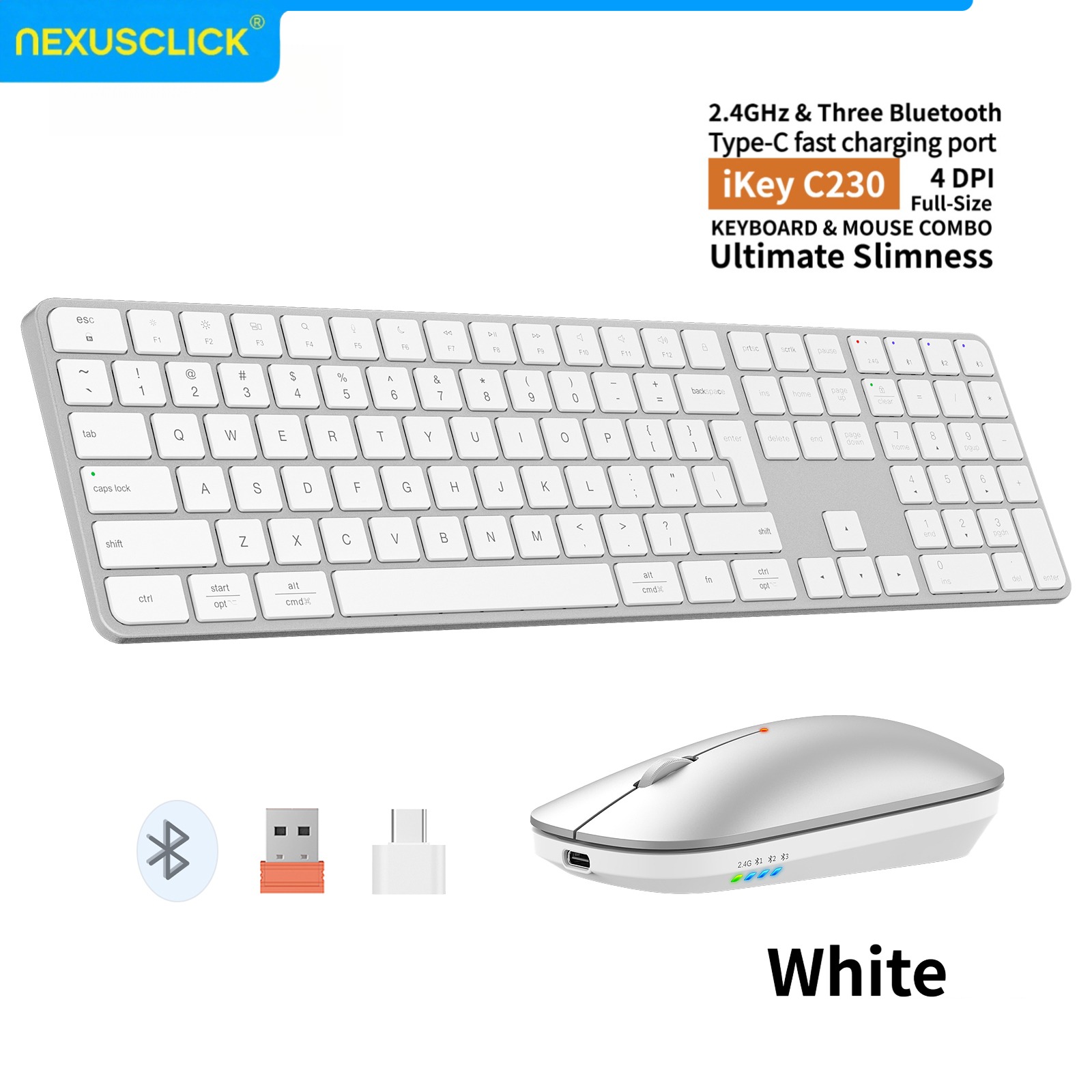 Keyboard Gaming Mac - Combo de Teclado e Mouse Sem