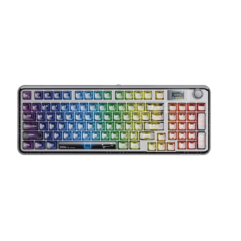 Keyboard Gaming Transparent - Teclado Mecânico Sem Fio Tri-mode AULA