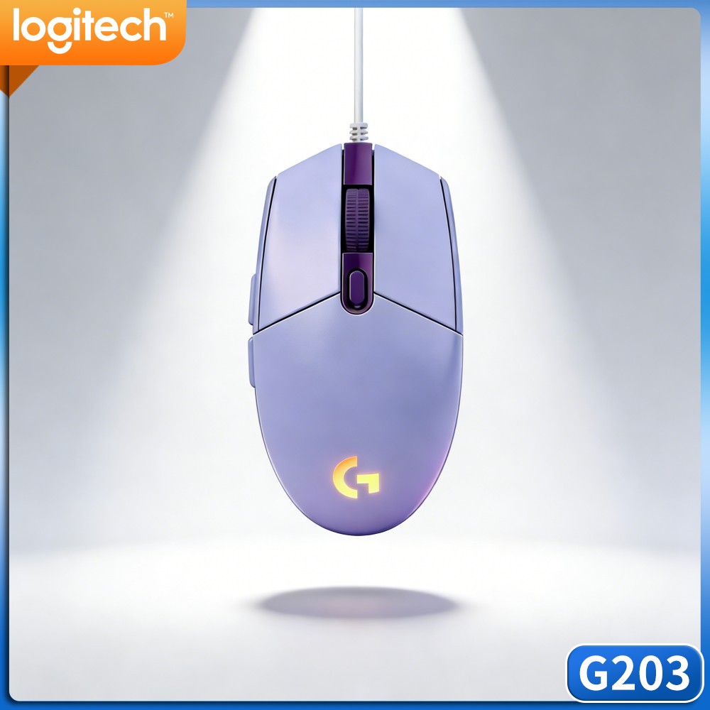 Logitech Mouse G203 - Mouse Gamer Logitech G203 com Fio,