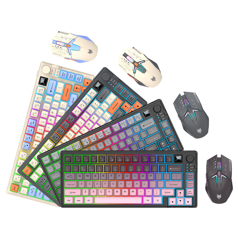 Keyboard Gaming Transparent - Conjunto de Teclado e Mouse USB