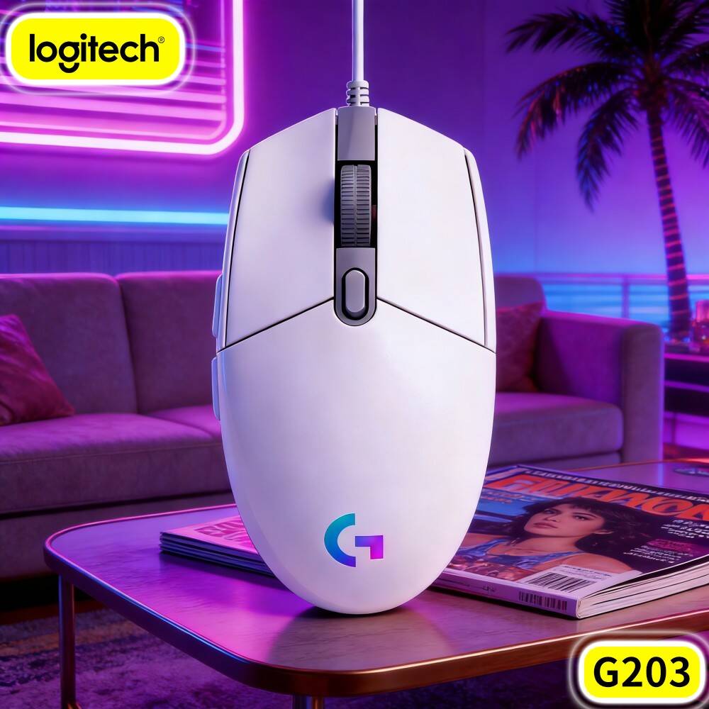 Logitech Mouse G203 - Mouse Gamer Com Fio Logitech G203,