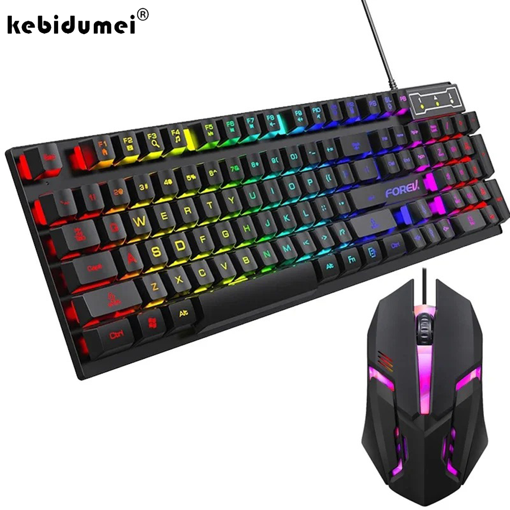 Gaming Keyboard And Mouse For Xbox - Teclado Mecânico Retroiluminado Kebidumei com 104