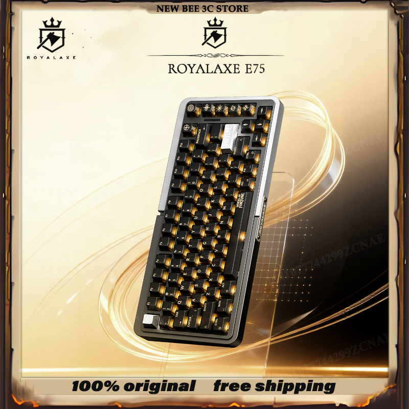 Gaming Keyboard Hall Effect Switches - Royalaxe e75 he escudo de alumínio
