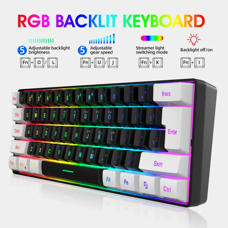 Kit de Teclado e Mouse 60% par - Gaming Keyboard And Mouse Mobile avaliação e preço