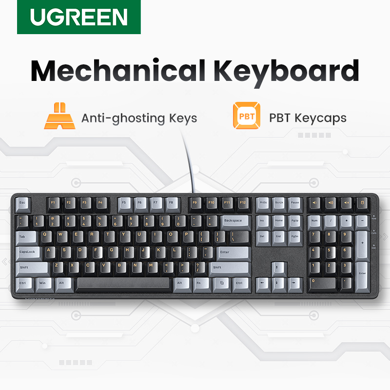 UGREEN-108 PBT Keycaps Teclado - Keyboard Gaming Mac avaliação e preço