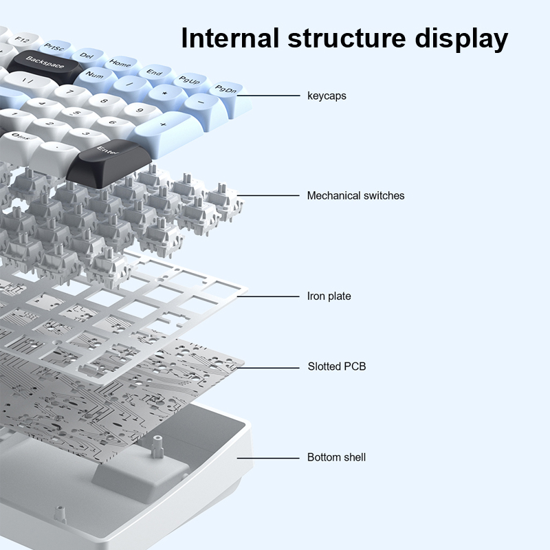 Teclado Mecânico Sem Fio AULA  - Gaming Keyboard Hot Swappable avaliação e preço