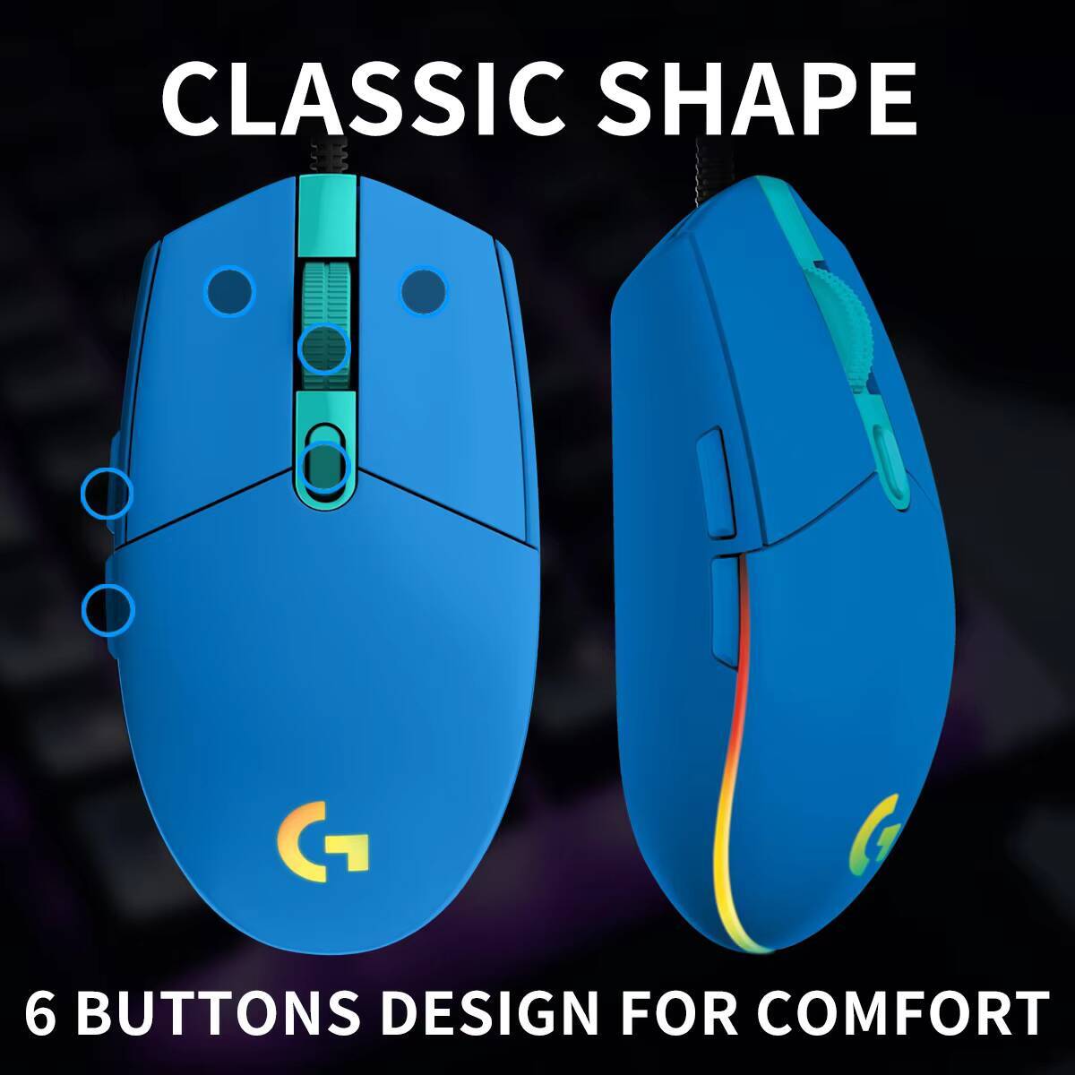 Mouse Gamer Logitech G203 Prod - Logitech Mouse G203 avaliação e preço