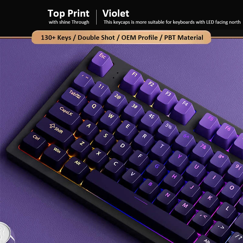 Teclas PBT Double Shot com Ilu - Gaming Keyboard Top avaliação e preço