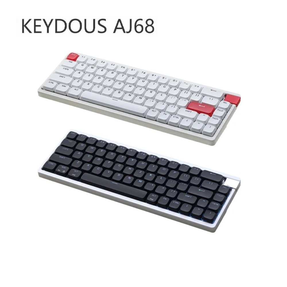 Keydous aj68 teclado mecânico  - Gaming Keyboard Hot Swappable avaliação e preço