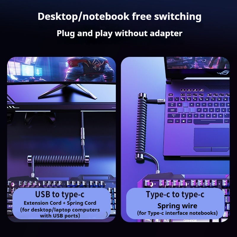 Cabo de Teclado USB para Tipo- - Coiled Usb Cable avaliação e preço